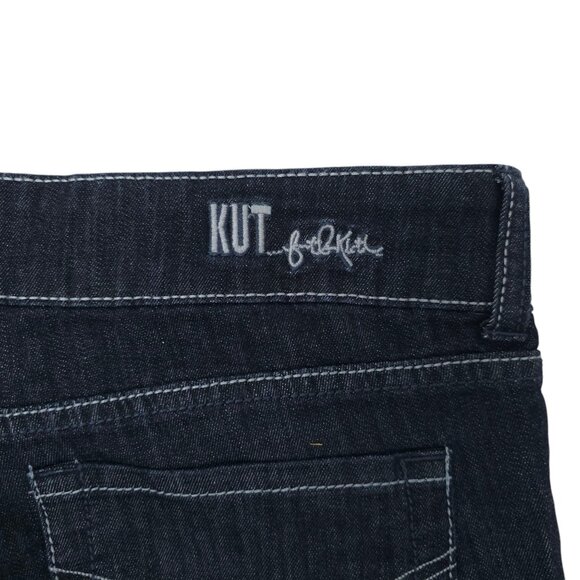 Kut From the Kloth Flare Leg Jeans Womens Size 14 High Rise Dark Wash Denim - Picture 7 of 15